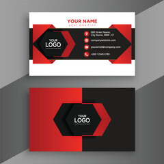 Business card or visiting card design template. ID card design.