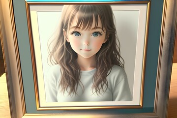 portrait of a girl. Generative AI