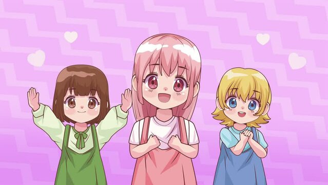 little girls anime characters animation
