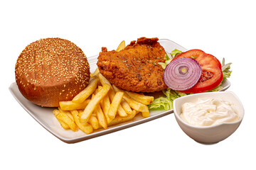 Fried chicken breast fillet