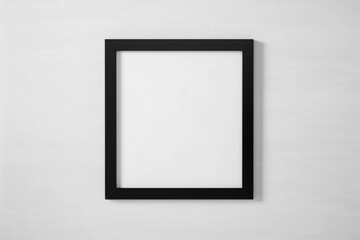 Black wall frame mockup, square size