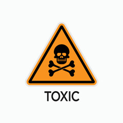 Aware Toxic Icon. Dangerous, Poisonous Symbol.    - obrazy, fototapety, plakaty