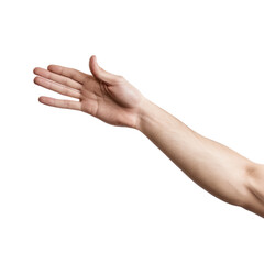 arm is about to pick up isolated on transparent background