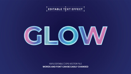 Glow editable text effect