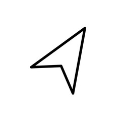 Location or navigation mark place icon vector illustration in black outline. Landmark concept. Simple flat style isolated symbol, sign for logo, mobile, app, ads, design, web, ui, ux. Vector EPS 10