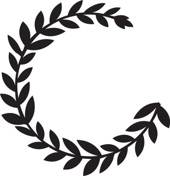 Circle floral frame leaf vector design laser cut