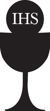 Chalice christian symbol first communion vector laser cut ihs