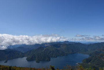 Fototapeta na wymiar Climbing Mount Nantai, Tochigi, Japan 