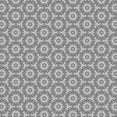 Fototapeta premium Geometric bicolor silhouette floral lace trendy fabric pattern Grey background