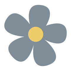 Cute Impasto Tulip Flower icon vector illustration asset element