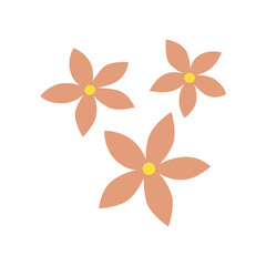 Cute Impasto Tulip Flower icon vector illustration asset element