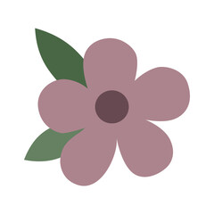 Cute Impasto Tulip Flower icon vector illustration asset element