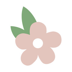 Cute Impasto Tulip Flower icon vector illustration asset element