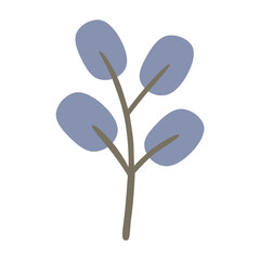 Cute Impasto Tulip Flower icon vector illustration asset element