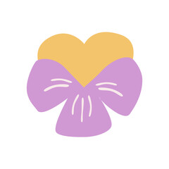 Cute Impasto Tulip Flower icon vector illustration asset element