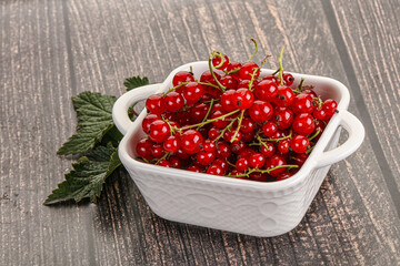 Sweet ripe red currant berries
