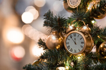 Countdown to midnight. The hours of the last moments before the New Year. The hands of the clock at...