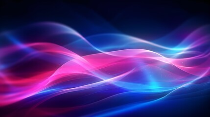 Fototapeta premium Abstract Neon Futuristic Background with Mesmerizing Pink and Blue Glowing Lines, Web Banner