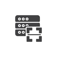 Data center scan vector icon