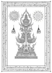 Thai  god ganesh/ท้าวเวสสุวัณ/ผ้ายันต์