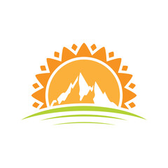 Mountain logo template icon design