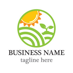 Agriculture logo template icon design