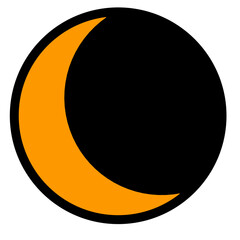 crescent eclipse icon 