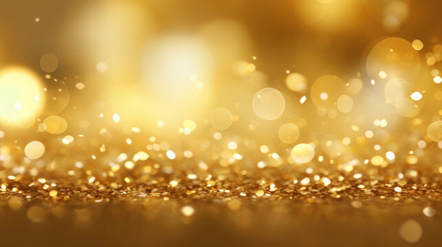 gold sparkle bokeh background.