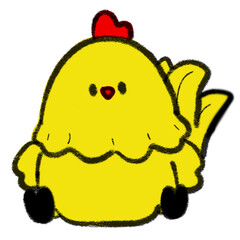 Zeredao43 illustration of a chicken © นฤมล เรือนแก้ว