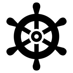 Obraz premium Ship wheel icon