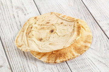 Traditional eastern round pita bread