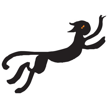 recommend clip art: Halloween cat clip art .Cartoon black cat.