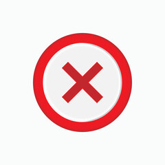 Fototapeta premium Cross Mark Icon. Reject Symbol - Vector.