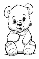 Coloring sheet or pages for kids, generative ai