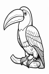 Fototapeta premium Coloring sheet or pages for kids, generative ai