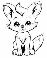 Obraz premium Coloring sheet or pages for kids, generative ai