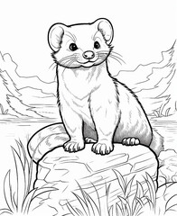 Coloring sheet or pages for kids, generative ai