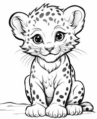 Obraz premium Coloring sheet or pages for kids, generative ai