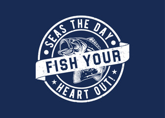 Fototapeta na wymiar Best fishing t-shirt design