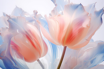Abstract colored Tulips