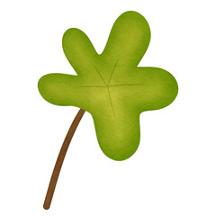 Green Leaf Watercolor Illustration