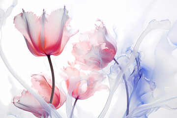Abstract colored Tulips