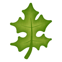 Naklejka premium Green Leaf Watercolor Illustration