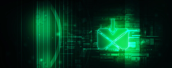 2d illustration abstract envelope background 