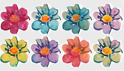 set of flowers art photo, Flower collection with leaves, floral bouquets. Spring art print with botanical elements. Happy Easter. Folk style. Posters for the spring holiday.