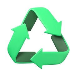 Obraz premium recycle icon 3d for go green event
