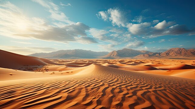 Desert sand dunes in Sinai desert