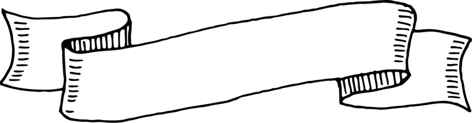 hand drawn ribbon frame
