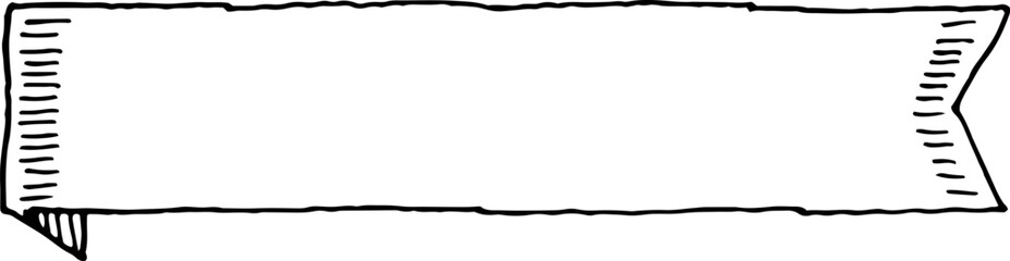 hand drawn ribbon frame