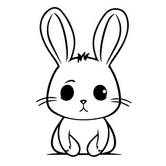 Fototapeta na wymiar cute bunny doodle illustration